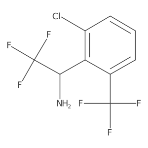 1-[2-Chloro-6-(trifluoromethyl)phenyl]-2,2,2-trifluoroethan-1-amine Structure