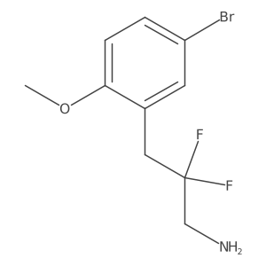 3-(5-Bromo-2-methoxyphenyl)-2,2-difluoropropan-1-amine结构式