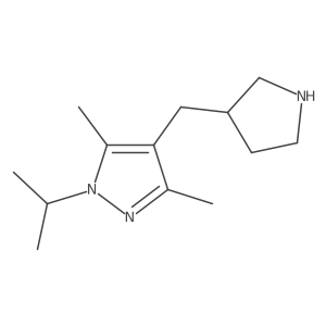 3,5-dimethyl-1-(propan-2-yl)-4-[(pyrrolidin-3-yl)methyl]-1H-pyrazole Structure