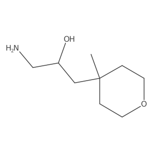 1-Amino-3-(4-methyloxan-4-yl)propan-2-ol结构式