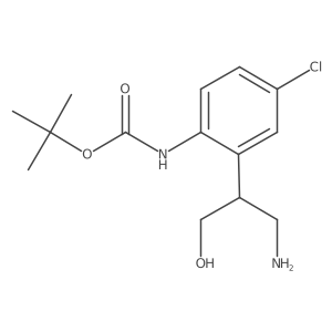 tert-butyl N-[2-(1-amino-3-hydroxypropan-2-yl)-4-chlorophenyl]carbamate Structure