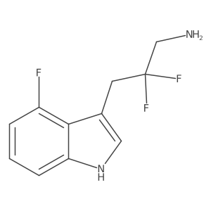 2,2-difluoro-3-(4-fluoro-1H-indol-3-yl)propan-1-amine Structure