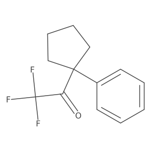 2,2,2-Trifluoro-1-(1-phenylcyclopentyl)ethan-1-one Structure