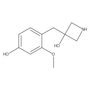 3-[(4-Hydroxy-2-methoxyphenyl)methyl]azetidin-3-ol Structure