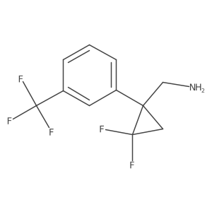 {2,2-Difluoro-1-[3-(trifluoromethyl)phenyl]cyclopropyl}methanamine Structure
