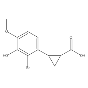 2-(2-Bromo-3-hydroxy-4-methoxyphenyl)cyclopropane-1-carboxylic acid Structure