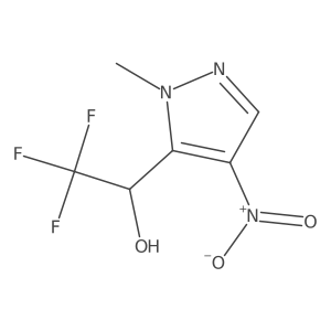 2,2,2-trifluoro-1-(1-methyl-4-nitro-1H-pyrazol-5-yl)ethan-1-ol结构式