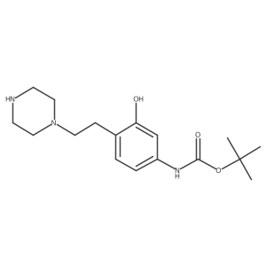 tert-butyl N-{3-hydroxy-4-[2-(piperazin-1-yl)ethyl]phenyl}carbamate结构式