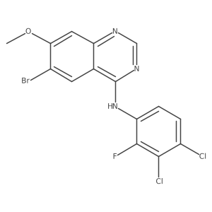 6-Bromo-N-(3,4-dichloro-2-fluorophenyl)-7-methoxy-4-quinazolinamine结构式
