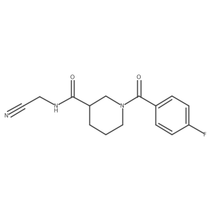 N-(Cyanomethyl)-1-(4-fluorobenzoyl)piperidine-3-carboxamide结构式