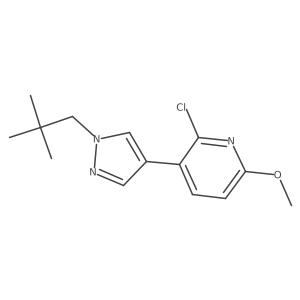 2-Chloro-6-methoxy-3-(1-neopentyl-1H-pyrazol-4-yl)pyridine结构式