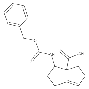rac-(1R,8S)-8-{[(benzyloxy)carbonyl]amino}cyclooct-4-ene-1-carboxylic acid Structure
