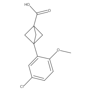 3-(5-Chloro-2-methoxyphenyl)bicyclo[1.1.1]pentane-1-carboxylic acid Structure