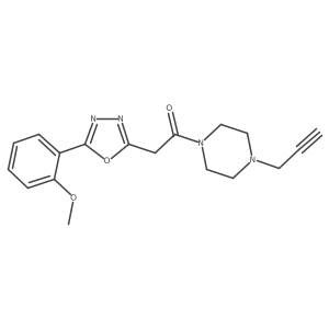 2-[5-(2-Methoxyphenyl)-1,3,4-oxadiazol-2-yl]-1-[4-(prop-2-yn-1-yl)piperazin-1-yl]ethan-1-one Structure