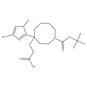 2-{[4-(4-bromo-1-methyl-1H-imidazol-2-yl)-1-[(tert-butoxy)carbonyl]azocan-4-yl]oxy}acetic acid结构式
