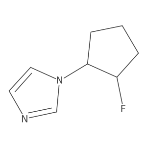 1-[(1R,2R)-2-fluorocyclopentyl]-1H-imidazole Structure