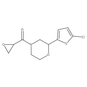 2-(5-Chlorothiophen-2-yl)-4-(oxirane-2-carbonyl)morpholine Structure