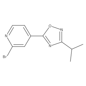 5-(2-Bromopyridin-4-yl)-3-isopropyl-1,2,4-oxadiazole结构式