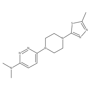 N,N-Dimethyl-6-[4-(5-methyl-1,3,4-thiadiazol-2-yl)piperazin-1-yl]pyridazin-3-amine结构式