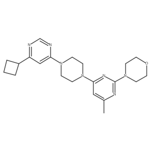 4-{4-[4-(6-Cyclobutylpyrimidin-4-yl)piperazin-1-yl]-6-methylpyrimidin-2-yl}morpholine Structure