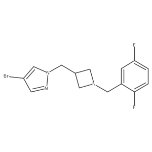 4-Bromo-1-[[1-[(2,5-difluorophenyl)methyl]azetidin-3-yl]methyl]pyrazole Structure