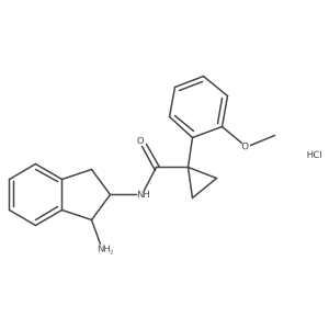 N-((1R,2R)-1-Amino-2,3-dihydro-1H-inden-2-yl)-1-(2-methoxyphenyl)cyclopropanecarboxamide hydrochloride结构式