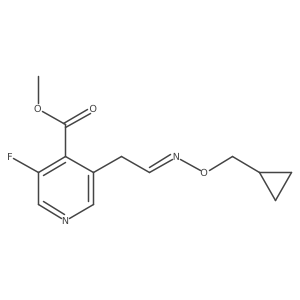 Methyl 3-[2-[(cyclopropylmethoxy)imino]ethyl]-5-fluoro-4-pyridinecarboxylate结构式