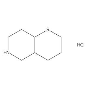 3,4,4a,5,6,7,8,8a-Octahydro-2H-thiopyrano[3,2-c]pyridine;hydrochloride结构式