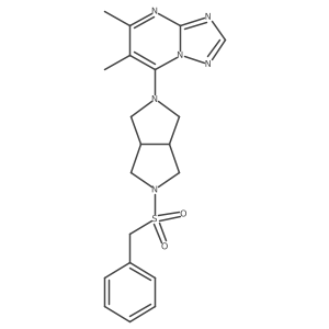 5,6-Dimethyl-7-{5-phenylmethanesulfonyl-octahydropyrrolo[3,4-c]pyrrol-2-yl}-[1,2,4]triazolo[1,5-a]pyrimidine结构式