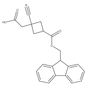 2-(3-cyano-1-{[(9H-fluoren-9-yl)methoxy]carbonyl}azetidin-3-yl)acetic acid结构式