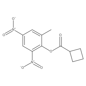 Cyclobutanecarboxylic acid, 2-methyl-4,6-dinitrophenyl ester结构式