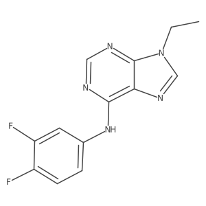 N-(3,4-difluorophenyl)-9-ethyl-9H-purin-6-amine Structure