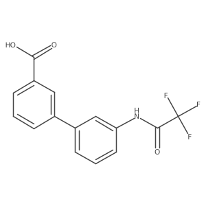 3'-(2,2,2-Trifluoroacetamido)-[1,1'-biphenyl]-3-carboxylic acid Structure