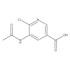 6-Chloro-5-acetamidopyridine-3-carboxylic acid Structure