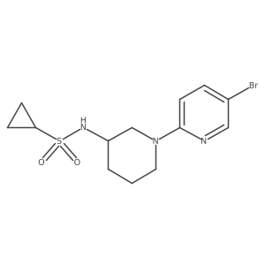 N-[1-(5-bromopyridin-2-yl)piperidin-3-yl]cyclopropanesulfonamide结构式