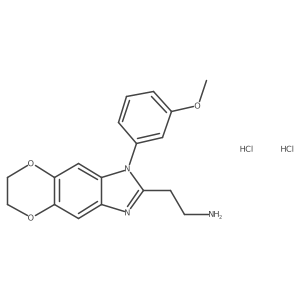 2-[6-(3-Methoxyphenyl)-10,13-dioxa-4,6-diazatricyclo[7.4.0.0,3,7]trideca-1,3(7),4,8-tetraen-5-yl]ethan-1-amine dihydrochloride结构式