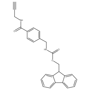 (9H-fluoren-9-yl)methyl N-({4-[(prop-2-yn-1-yl)carbamoyl]phenyl}methyl)carbamate结构式
