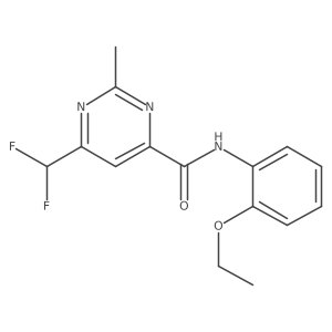 6-(difluoromethyl)-N-(2-ethoxyphenyl)-2-methylpyrimidine-4-carboxamide Structure