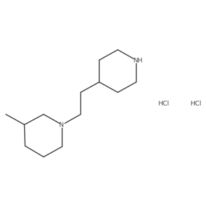 3-Methyl-1-[2-(4-piperidinyl)ethyl]piperidine dihydrochloride结构式