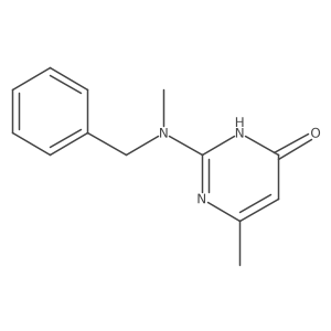 2-[benzyl(methyl)amino]-6-methylpyrimidin-4(3H)-one结构式