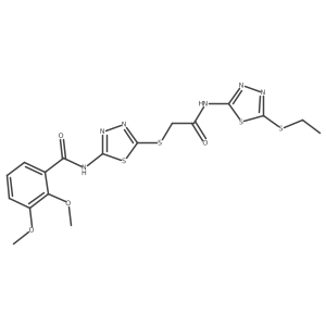 N-(5-((2-((5-(ethylthio)-1,3,4-thiadiazol-2-yl)amino)-2-oxoethyl)thio)-1,3,4-thiadiazol-2-yl)-2,3-dimethoxybenzamide Structure