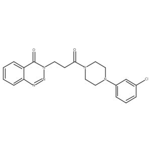 3-{3-[4-(3-chlorophenyl)piperazino]-3-oxopropyl}-1,2,3-benzotriazin-4(3H)-one Structure
