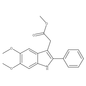 methyl 2-(5,6-dimethoxy-2-phenyl-1H-indol-3-yl)acetate Structure