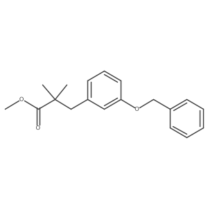 Methyl 2,2-dimethyl-3-(3-benzyloxyphenyl)propionate结构式