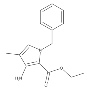 Ethyl 3-amino-1-benzyl-4-methylpyrrole-2-carboxylate结构式