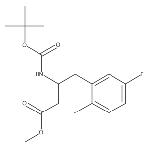 (R)-methyl 3-((tert-butoxycarbonyl)amino)-4-(2,5-difluorophenyl)butanoate结构式