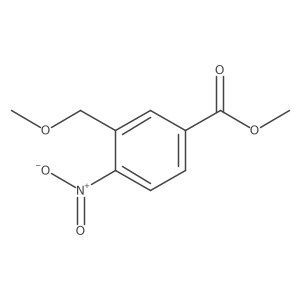 3-Methoxymethyl-4-nitro-benzoic acid methyl ester结构式