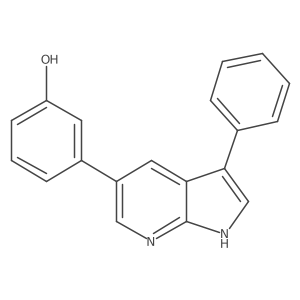 3-(3-phenyl-1H-pyrrolo[2,3-b]pyridin-5-yl)phenol结构式