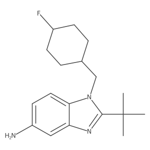 2-tert-Butyl-1-[(4-fluorocyclohexyl)methyl]-1H-benzimidazol-5-amine Structure
