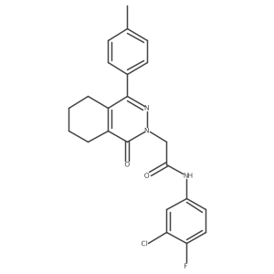 N-(3-Chloro-4-fluorophenyl)-5,6,7,8-tetrahydro-4-(4-methylphenyl)-1-oxo-2(1H)-phthalazineacetamide结构式